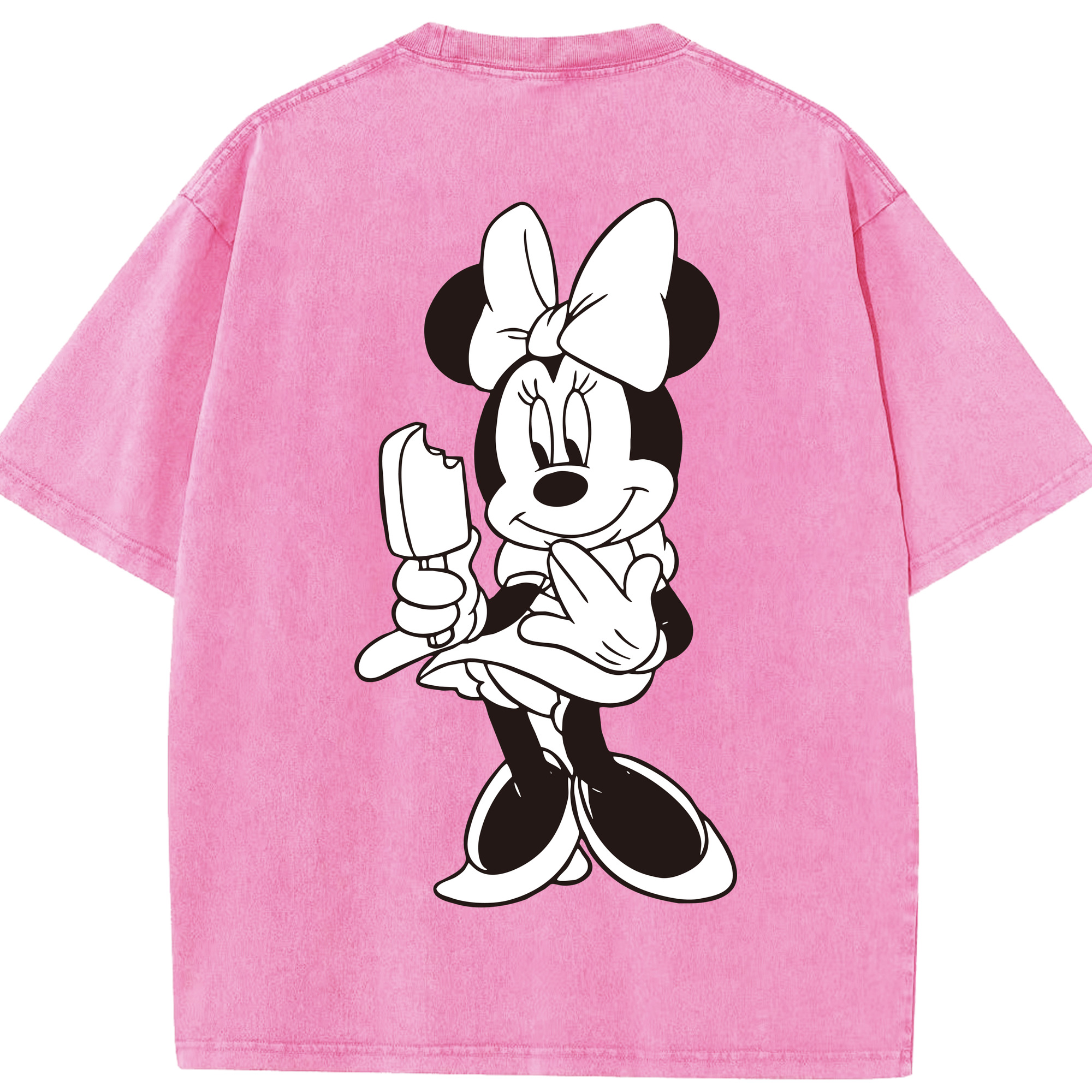 （画像用） ミッキーマウス Mickey Mouse 綿100% ヴィンテージ風 半袖Tシャツ（背面プリント）